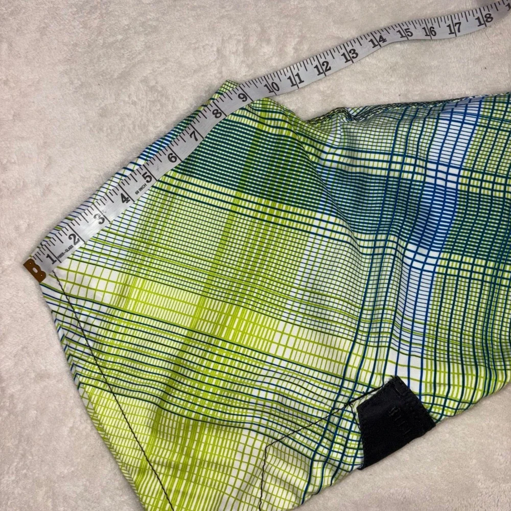 BILLABONG Board Shorts Mens Size 32 Blue‎ Green Plaid M119PGRI Swim Trunks